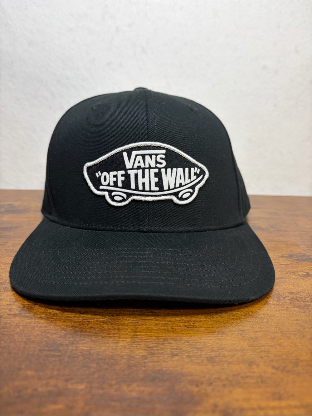 Vans Black and White Logo Snapback Hat
